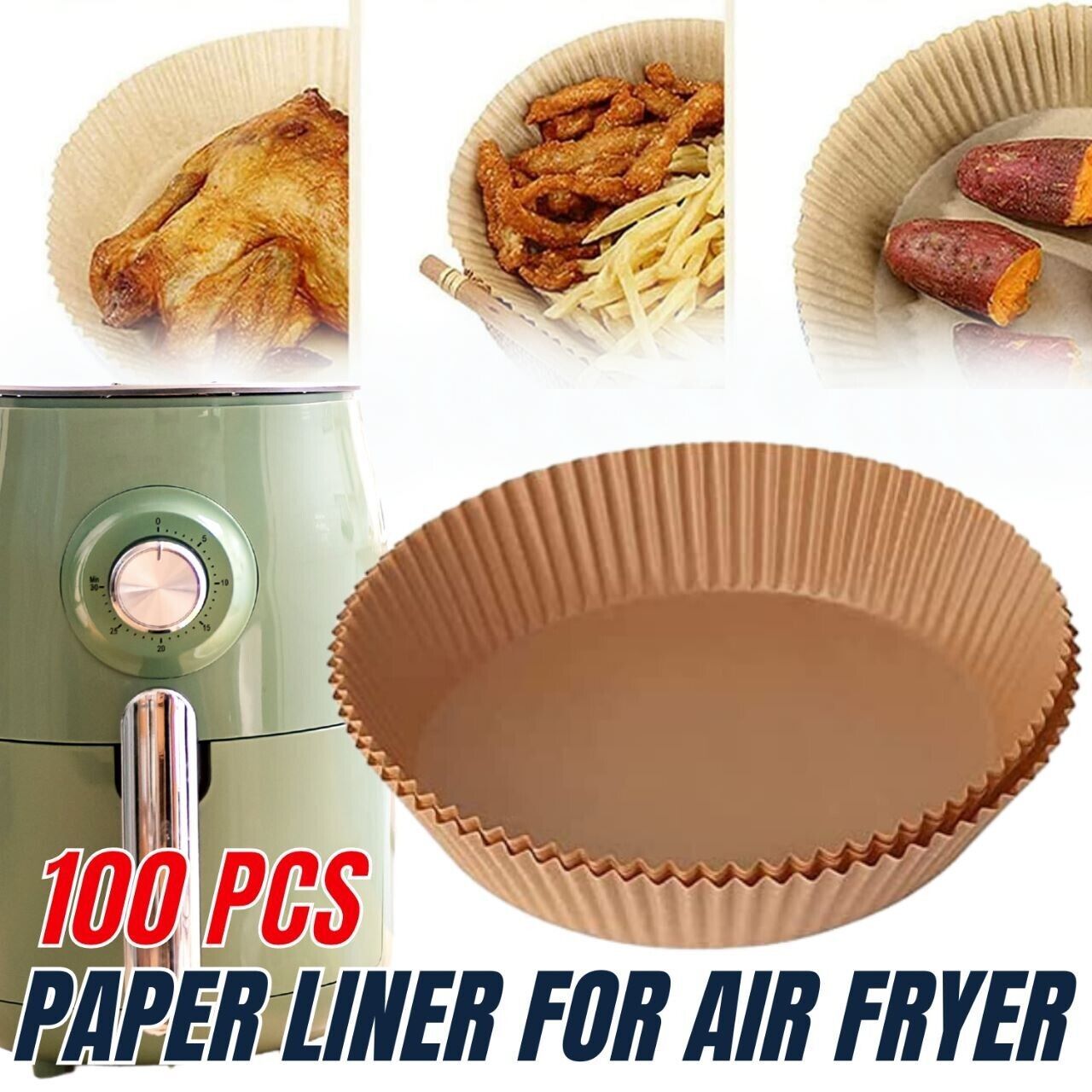 Disposable Air Fryer Liners for Roasting and Microwave 10 Twokee.com