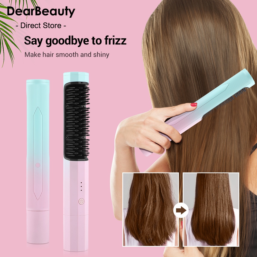Portable Rechargeable Hair Straightener and Curler 1 Twokee.com