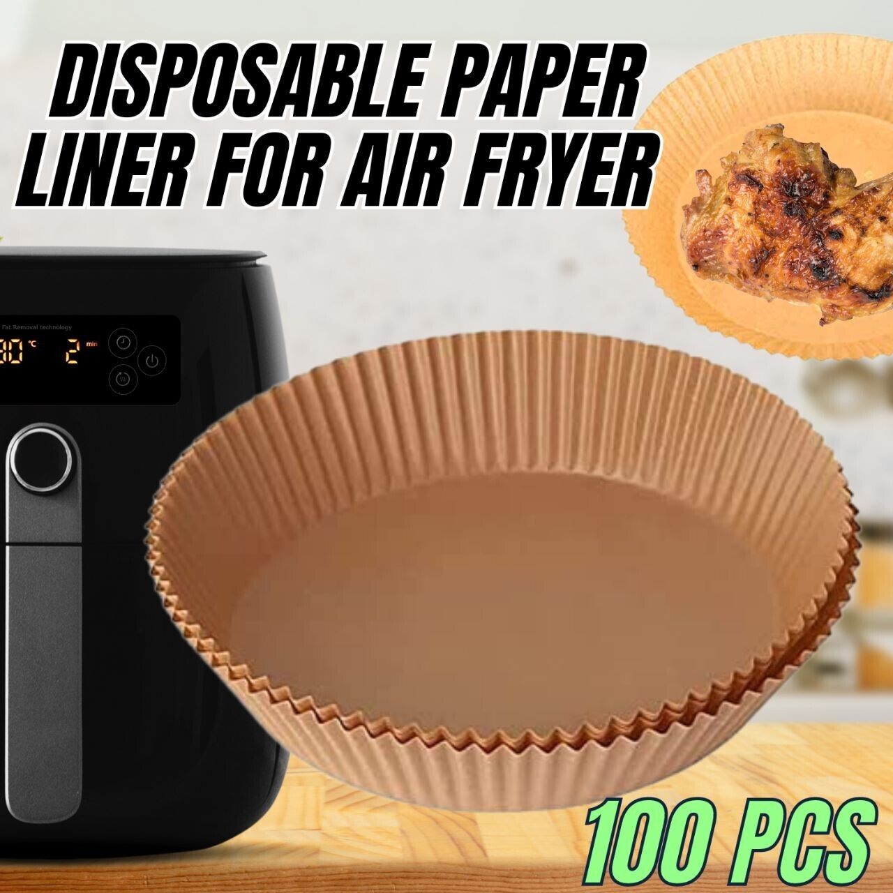 Disposable Air Fryer Liners for Roasting and Microwave 5 Twokee.com