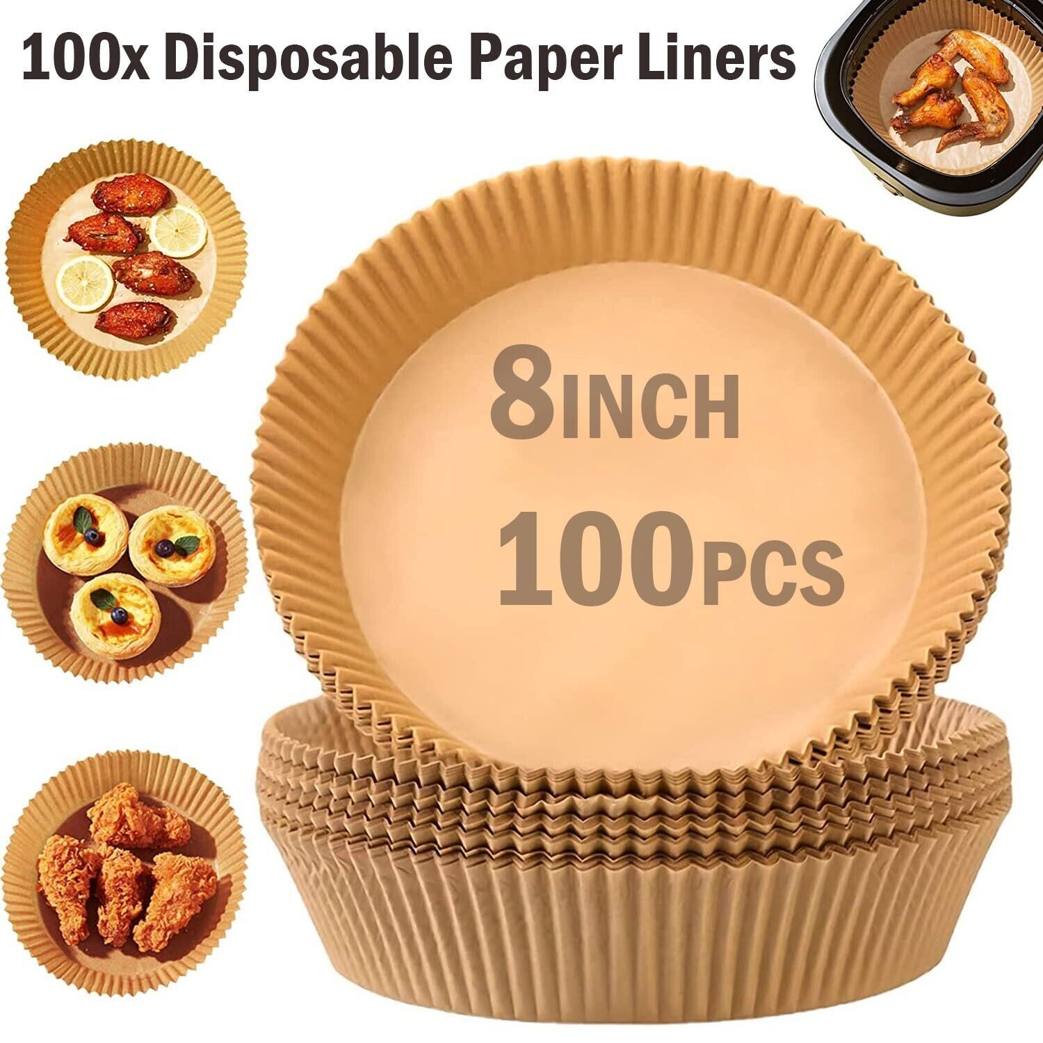 Disposable Air Fryer Liners for Roasting and Microwave 9 Twokee.com