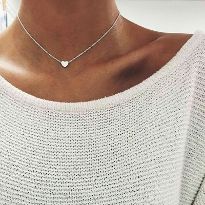 Gold Double-sided Love Pendant Necklace 3 Twokee.com