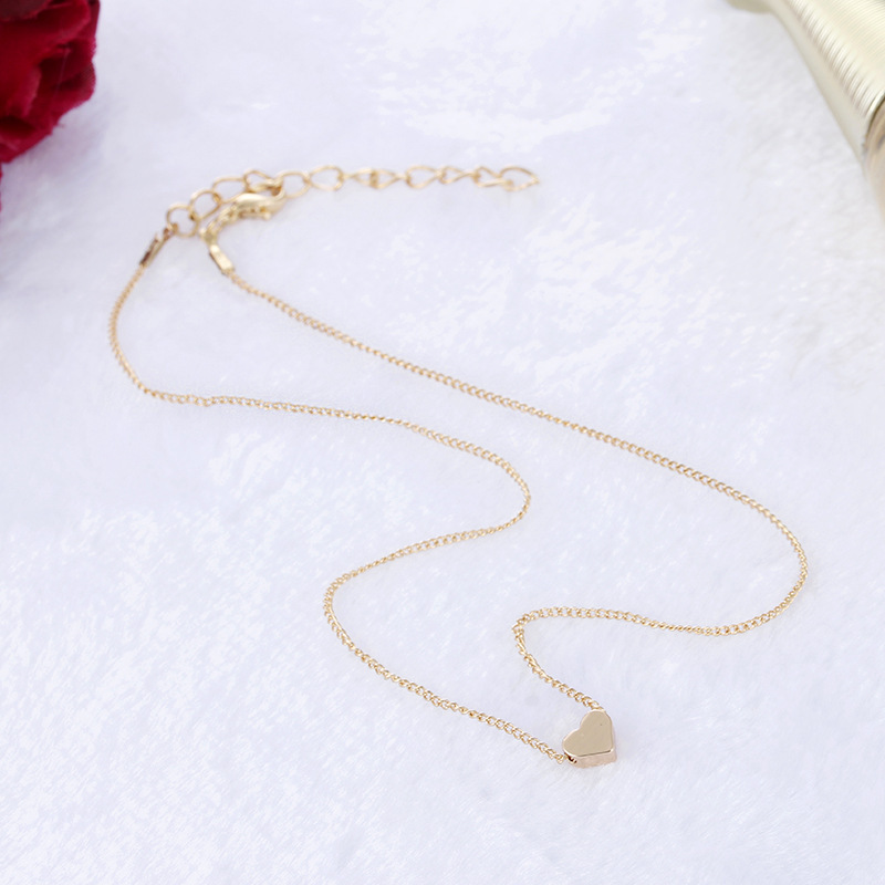 Gold Double-sided Love Pendant Necklace 5 Twokee.com