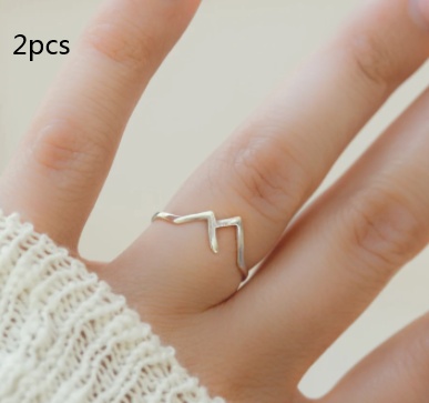 Mountain Shaped Copper Creative Custom Ladies Ring 2 Twokee.com